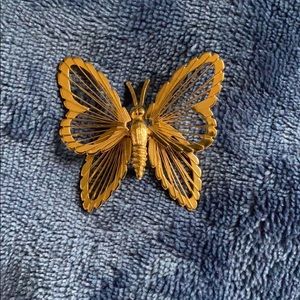 Monet butterfly brooch